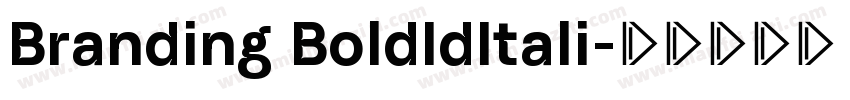 Branding BoldIdItali字体转换